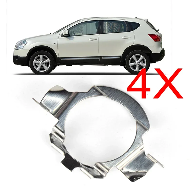 4X For Nissan Qashqai X-Trail  H7 Led Headlight Bulb Base Holder Adapter Socket Retainer