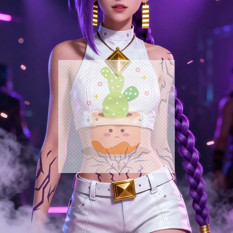 شيطان الصيادين رومي جينو ملصقات الوشم المؤقت أنيمي تأثيري هالوين المرحلة البرق ماكياج الوجه ديكور ملصقات