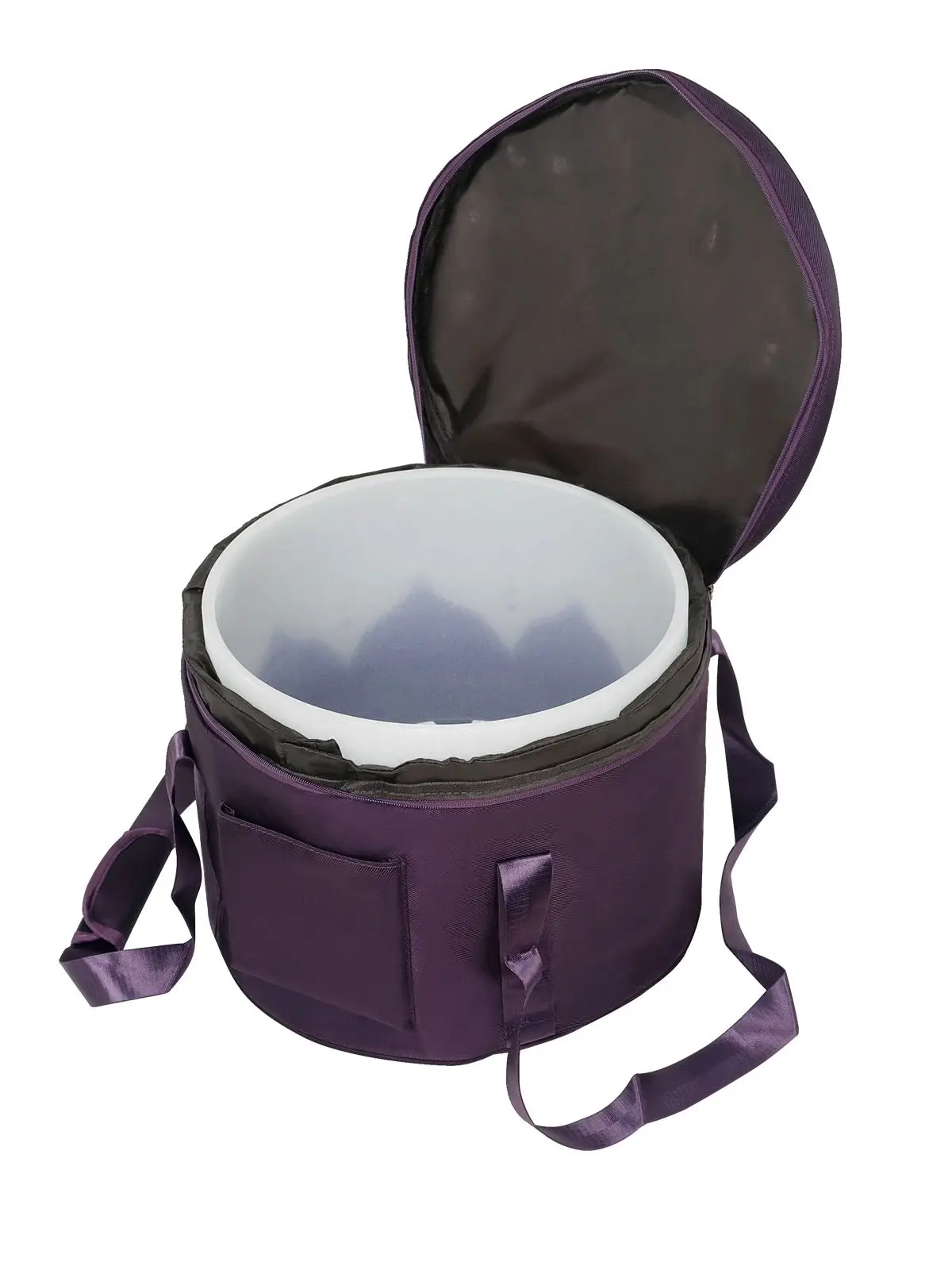 Irin Kristalls chale Fall lila Klangs chale Handtasche 8/10/12/14 Zoll Kristallsc halen Tasche Schlag instrument Spezial zubehör – Detail 6