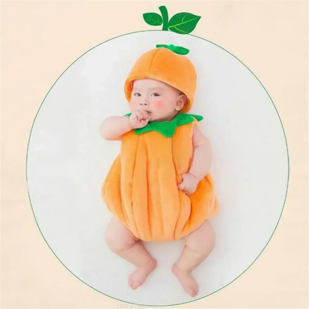 Newborn Baby Photography Props Fotografia Animals Fruits Bodysuit+Hat Halloween Cosplay Costume Studio ShootsClothing