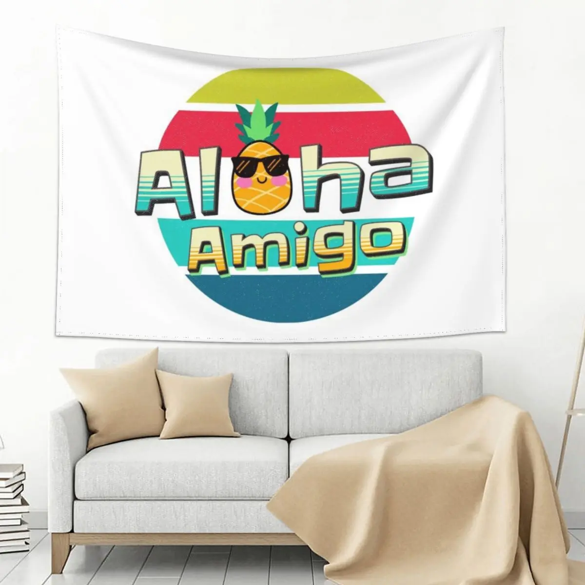 

Aloha Amigo - Retro Summer Hawaiian Island Vibes Tapestry