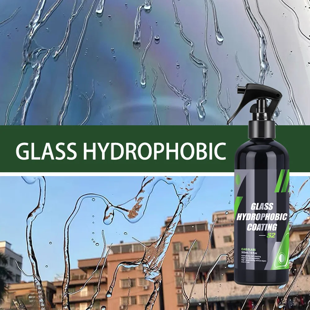 Glass Hydrophobic Coating Spray Rain Repellent Automotive Antirain Clear View Nano Waterproof Agent Car Care Detail S2