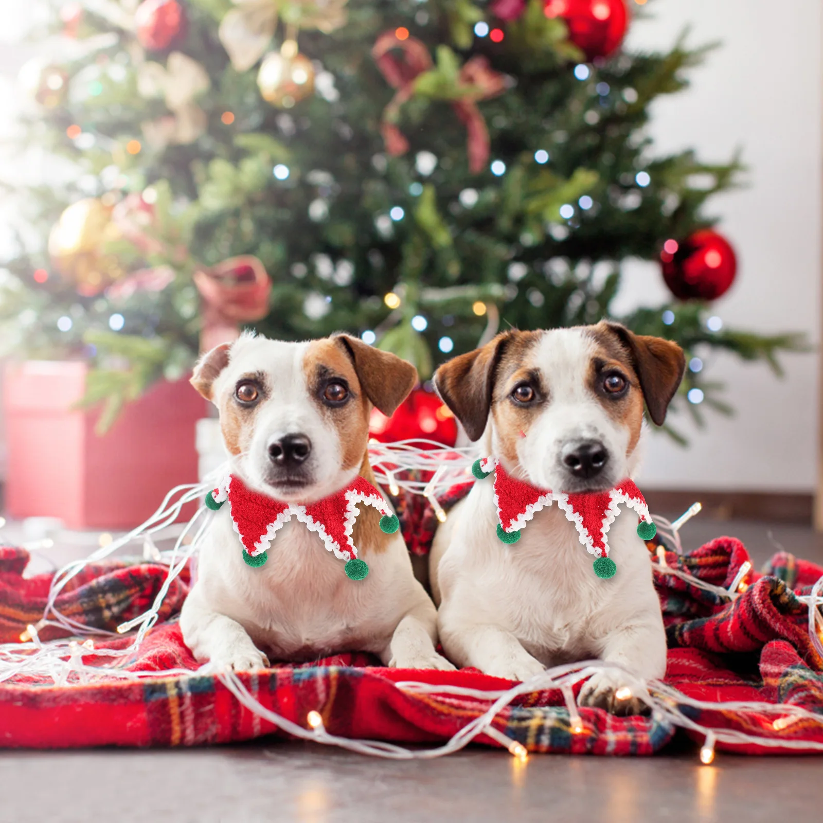 

Christmas Pet Collar for Dogs Cats 5 18kg Knitted Wool Scarf Bib Holiday Decoration Party Dog Bibs Collars Xmas Pet Neck