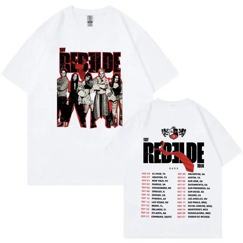 Rebelde RBD Tour Concert Vintage Graphic T Shirt Men's Women Fashion Cotton Oversized T-shirt Hip Hop Gothic Streetwear T-Shirts