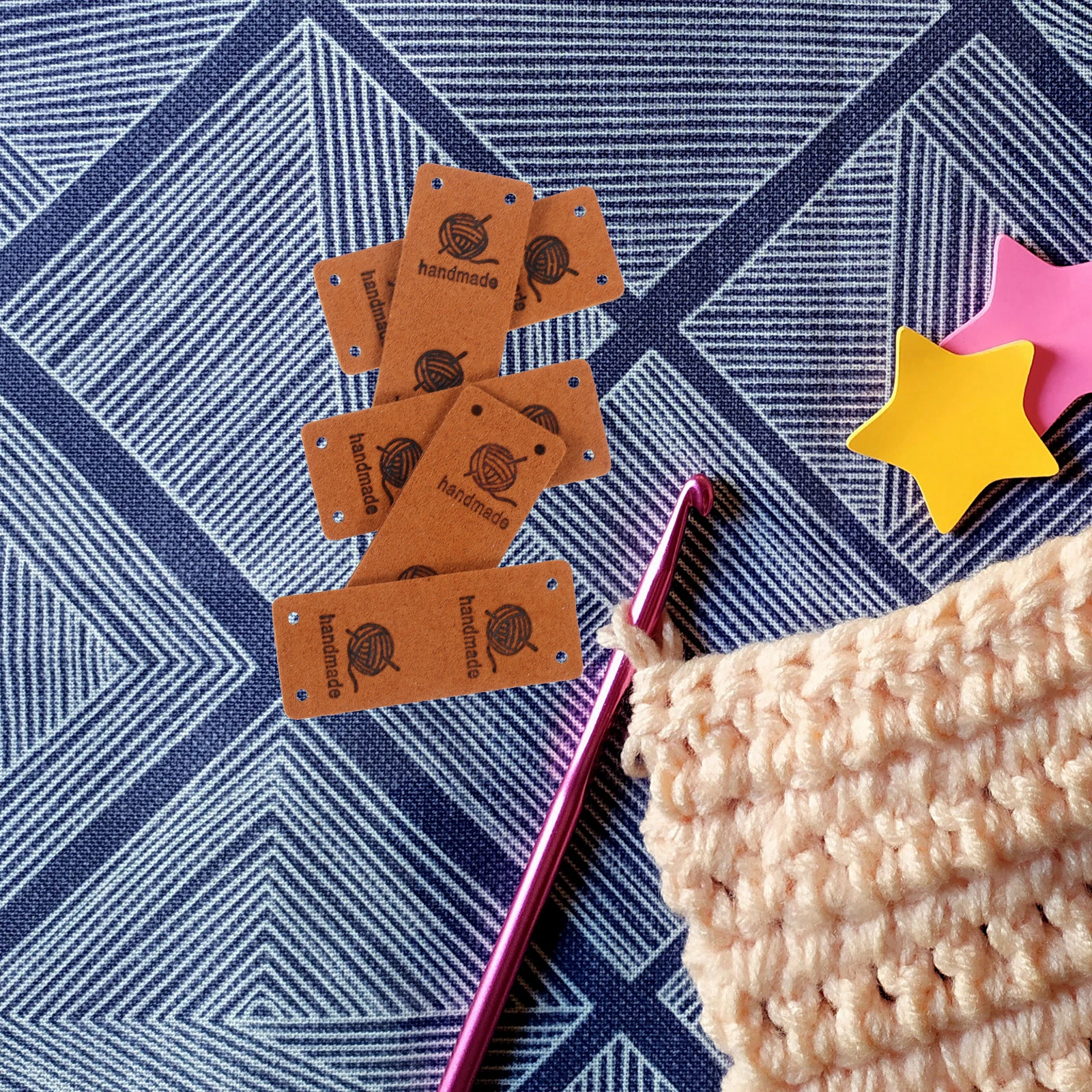 

50pcs Labels For Handmade Items Sewing Tags With Holes Durable Decorative Tags Crochet Diy Apparel Bags Hats