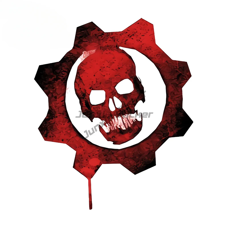 Gears Of War Game Logo Car Sticker Scratch Proof Windows Funny Decal Camper Sunscreen Auto Accessories