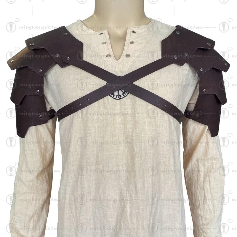 Medieval Four-Layer Double Shoulder Armor, Norse Viking Vintage Cosplay Props