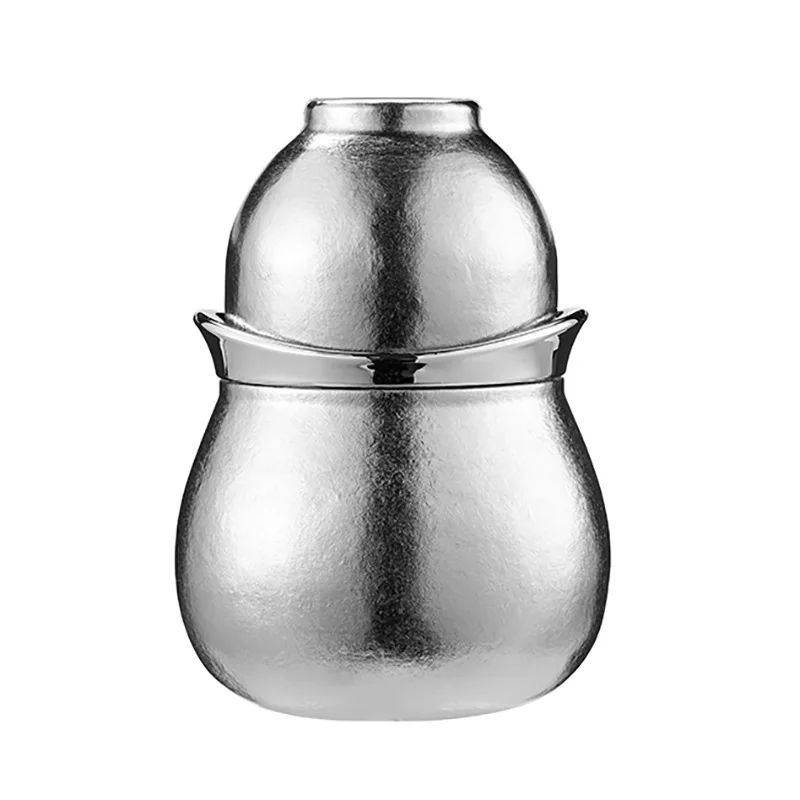 Gourd teapot one pot two cups travel tea set outdoor portable pure titanium express cup brewing teapot