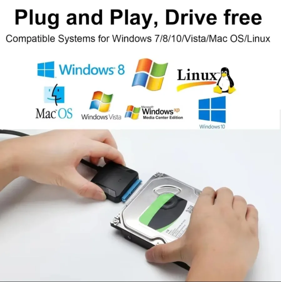 SATA to USB Adapter USB3.0 to SATA III External Hard Drive Converter for 2.5