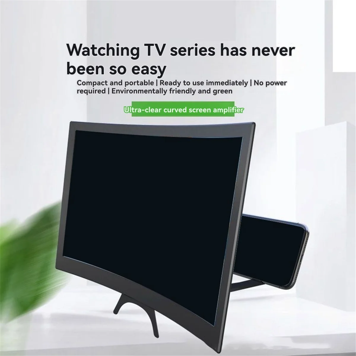 

ABNJ изогнутый экран усилитель экрана мобильного телефона с присоской настольная ленивая подставка HD видеолупа устройство для защиты глаз