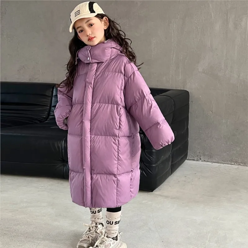 

Girls' cotton-padded clothes 2024 winter new children's winter outing cotton-padded clothes medium and long for children