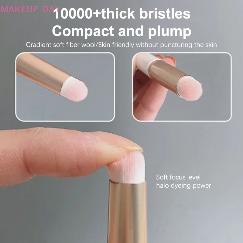 Portable Round Head Mini Lip Brush Carry Lid Lipstick Brush Concealer Brush Girl Lip Gloss Smudge Makeup Brush