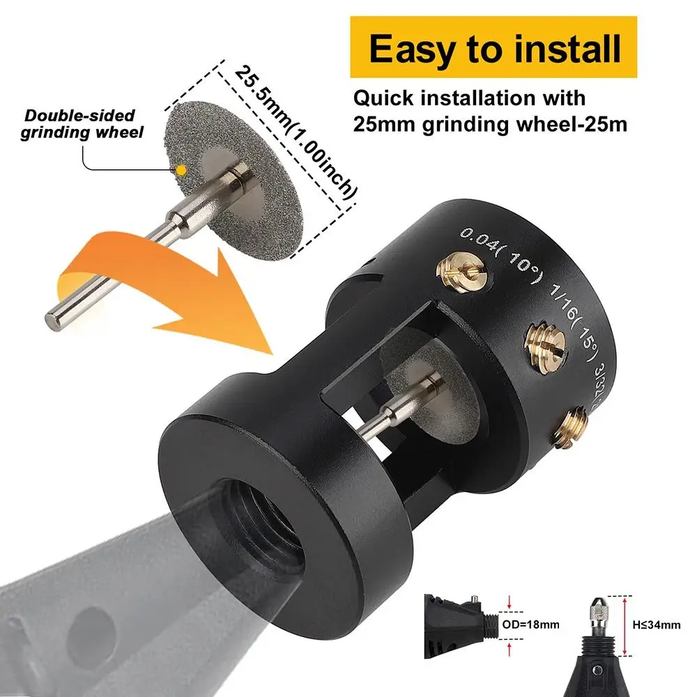 1Set Welding Aids TIG Welding Tool Multi-angle Angle Controller Tungsten Electrode Grinder With Cutoff Slots