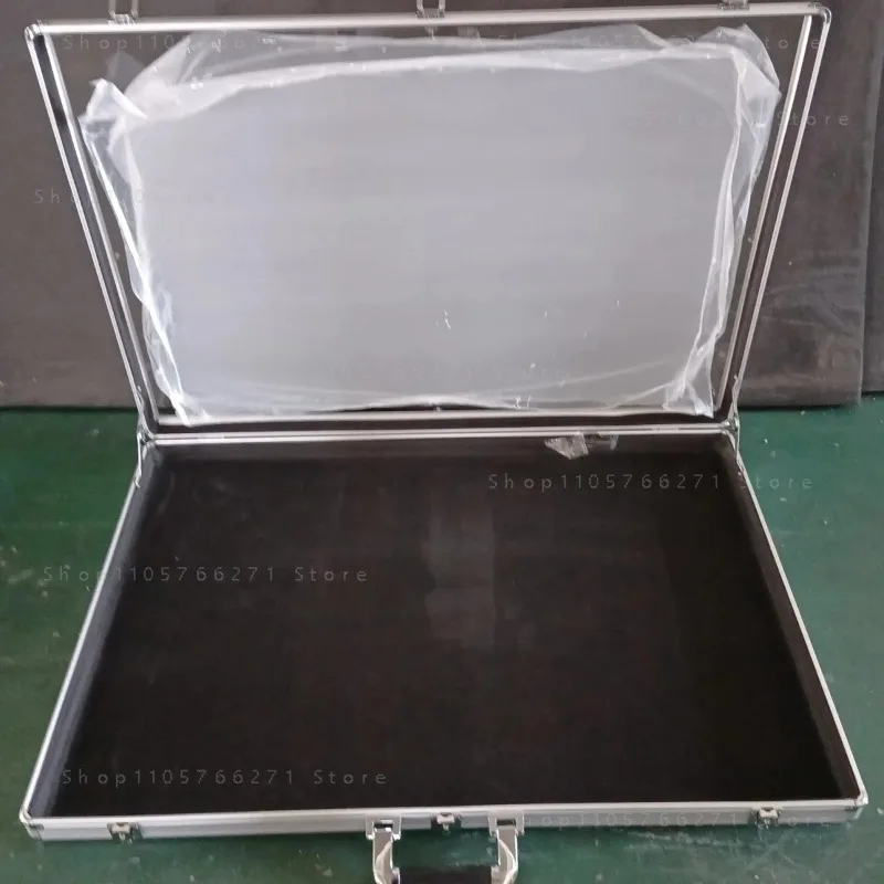 Silver Aluminum Acrylic Display Case with Lock Portable TCG Card Storage Stand for Trade Show