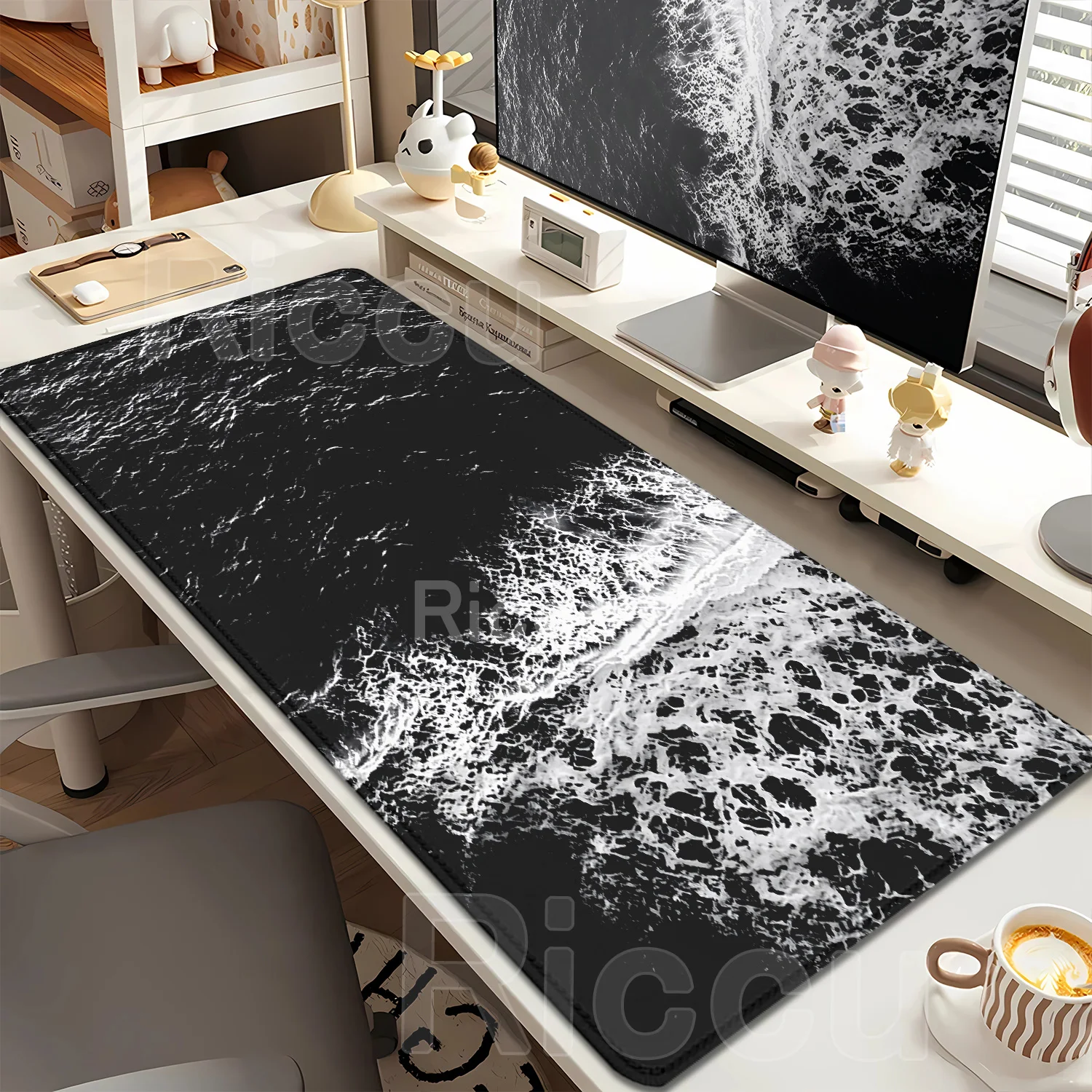 Sea Waves Mouse Pad XXL Non-slip MousePad Landscapes Minimalist Gaming Accessories Rubber Desk Mat