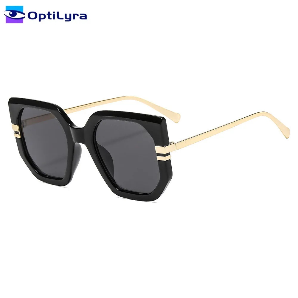 

OptiLyra Brand New Polygonal Square Sunglasses Women UV400 Retro Glasses Personalized Trendy And Versatile Sunglasses