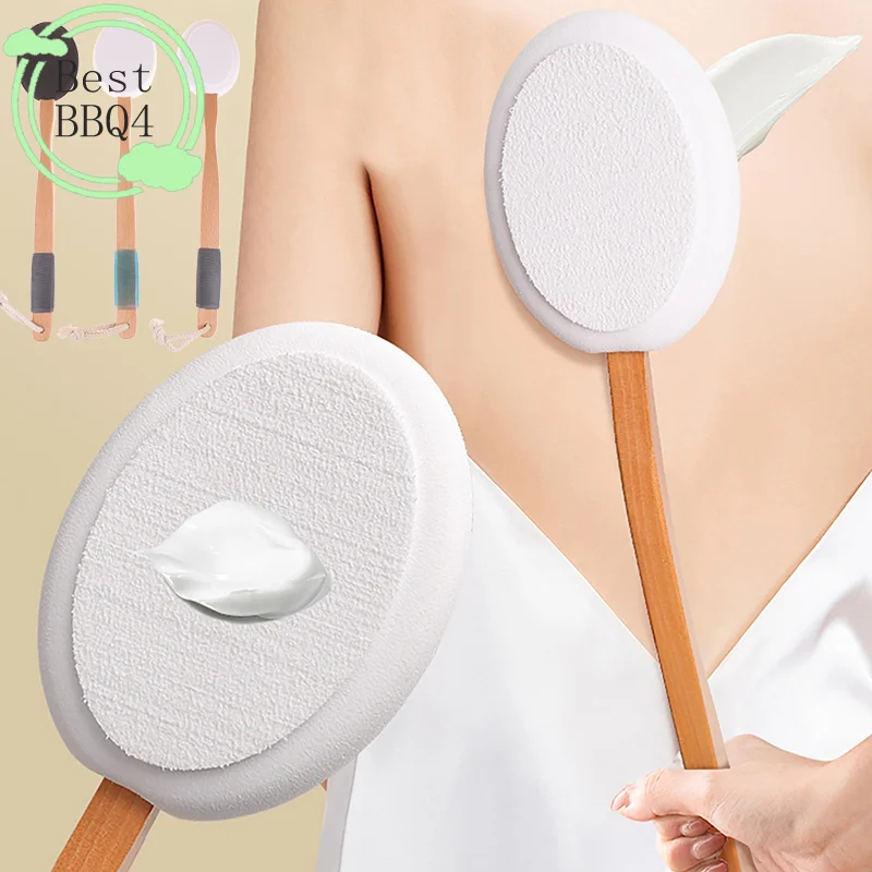 

BBQ4 Sunscreen Back Applicator Lotion Sunscreen Ointment Applicator Silicone Long Handle Body Cleaner Shower Brush