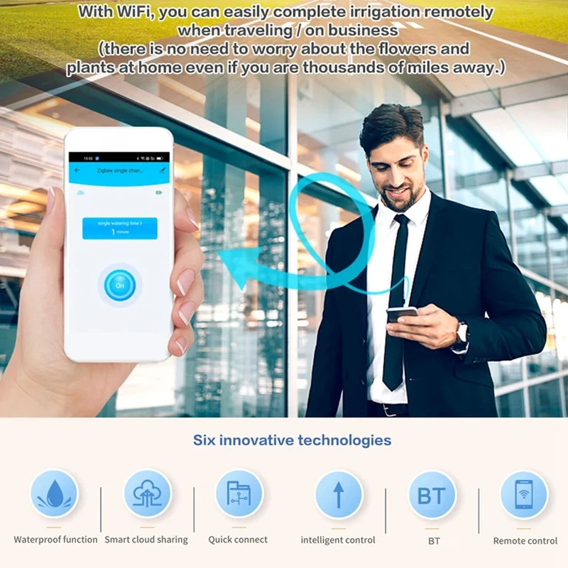 Tuya Zigbee Watering Timer Drip Irrigation Controller Automatic System APP Control Watering Timer For Alexa And Google