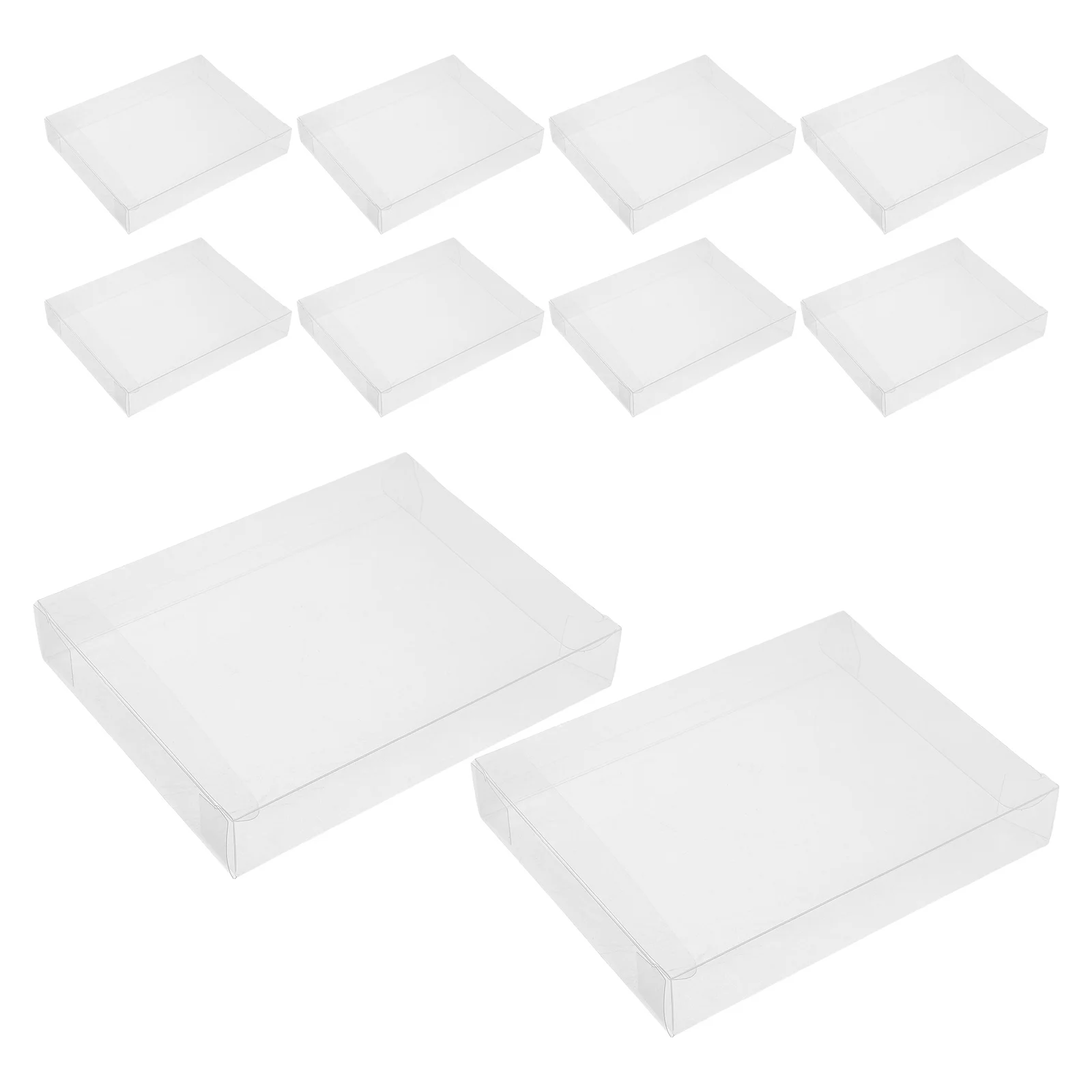 

40pcs Transparent Present Clear Plastic Storage Boxes For Candy Chocolate Wedding Party Favors Festival Packaging 15X11.5X2.5Cm