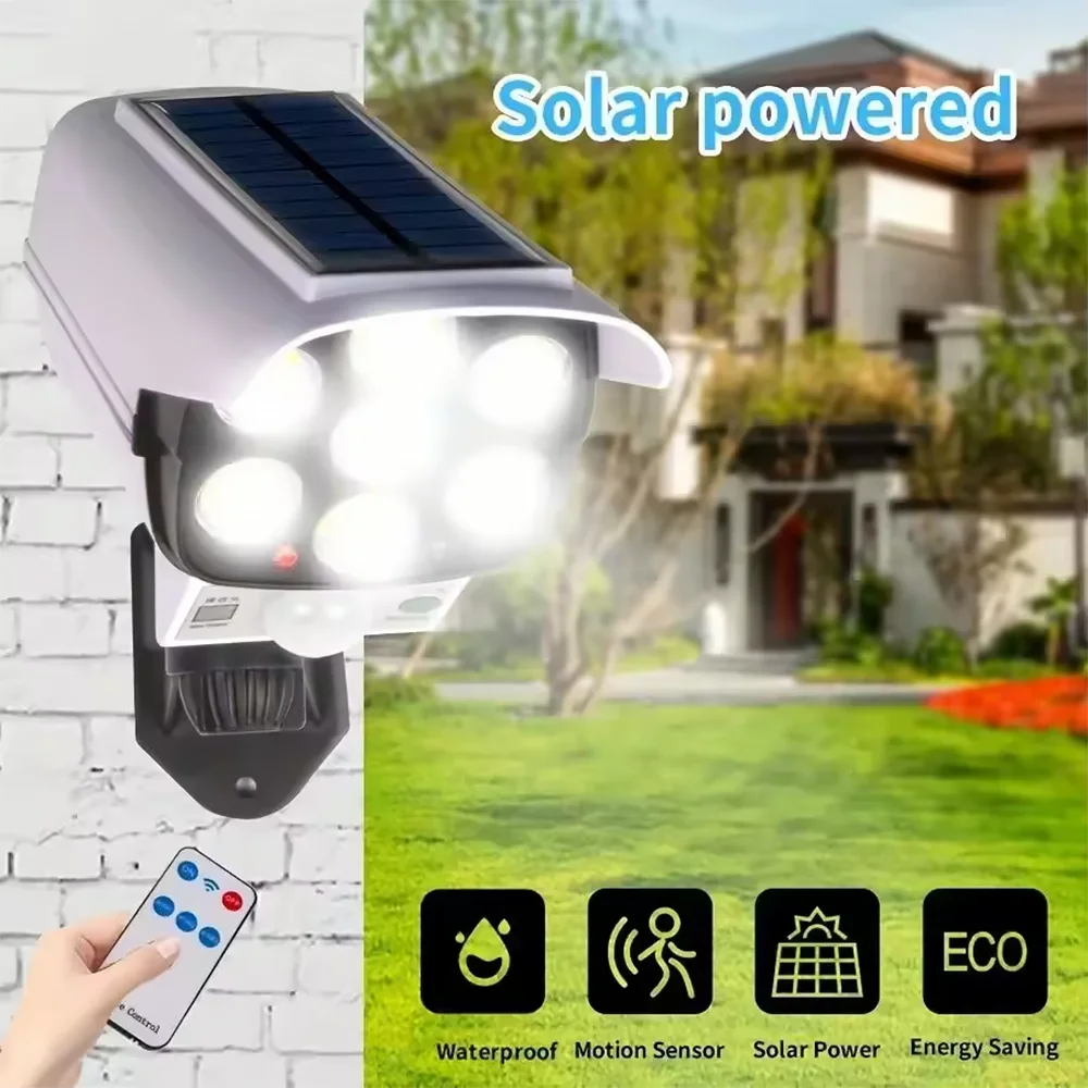 Simulation Monitoring Solar Lights Outdoor Waterproof Solar LED Motion Sensor Light Street Courtyard Garage Garden Accessories