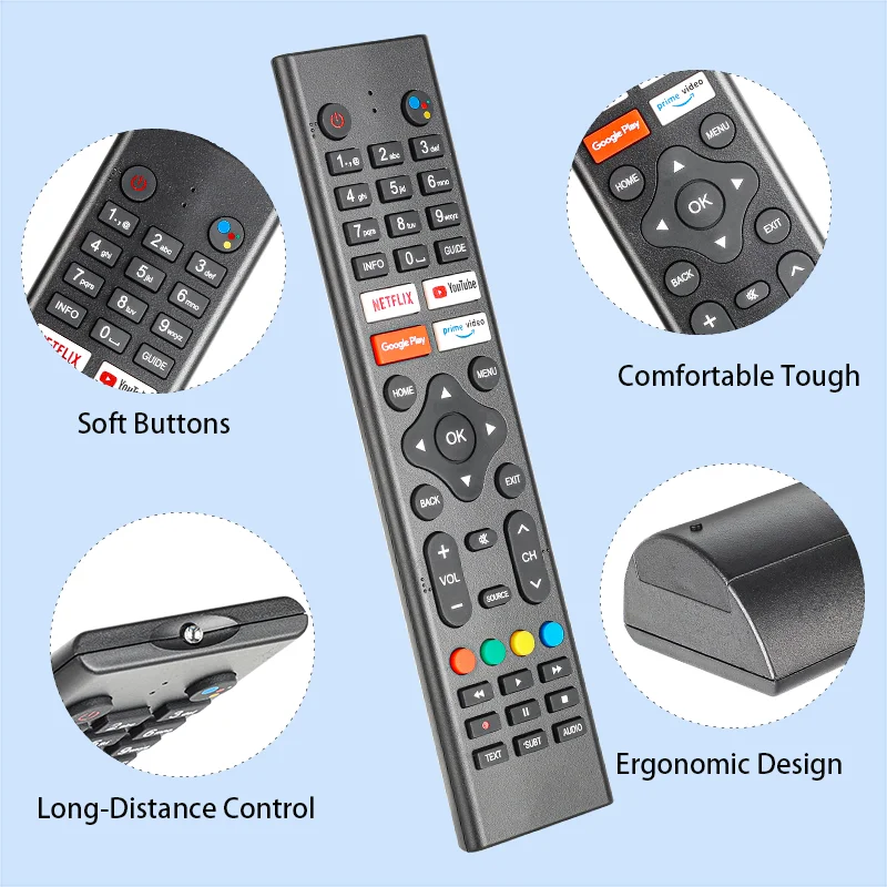 New IR Remote Control For Antteq TuTu RCA Android Smart TV RAQ55UN1 AG50D1 AG32H3 AG42F3 AG24F1DCU TUS24HF1A TUS32HN1A TUS42FD1A