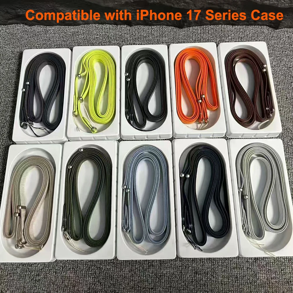 

2025 Crossbody Lanyard 1:1 Magnetic Strap For iPhone 17 17Air 17Pro Max Adjustable Neck Straps Official Anti Lost Lanyard