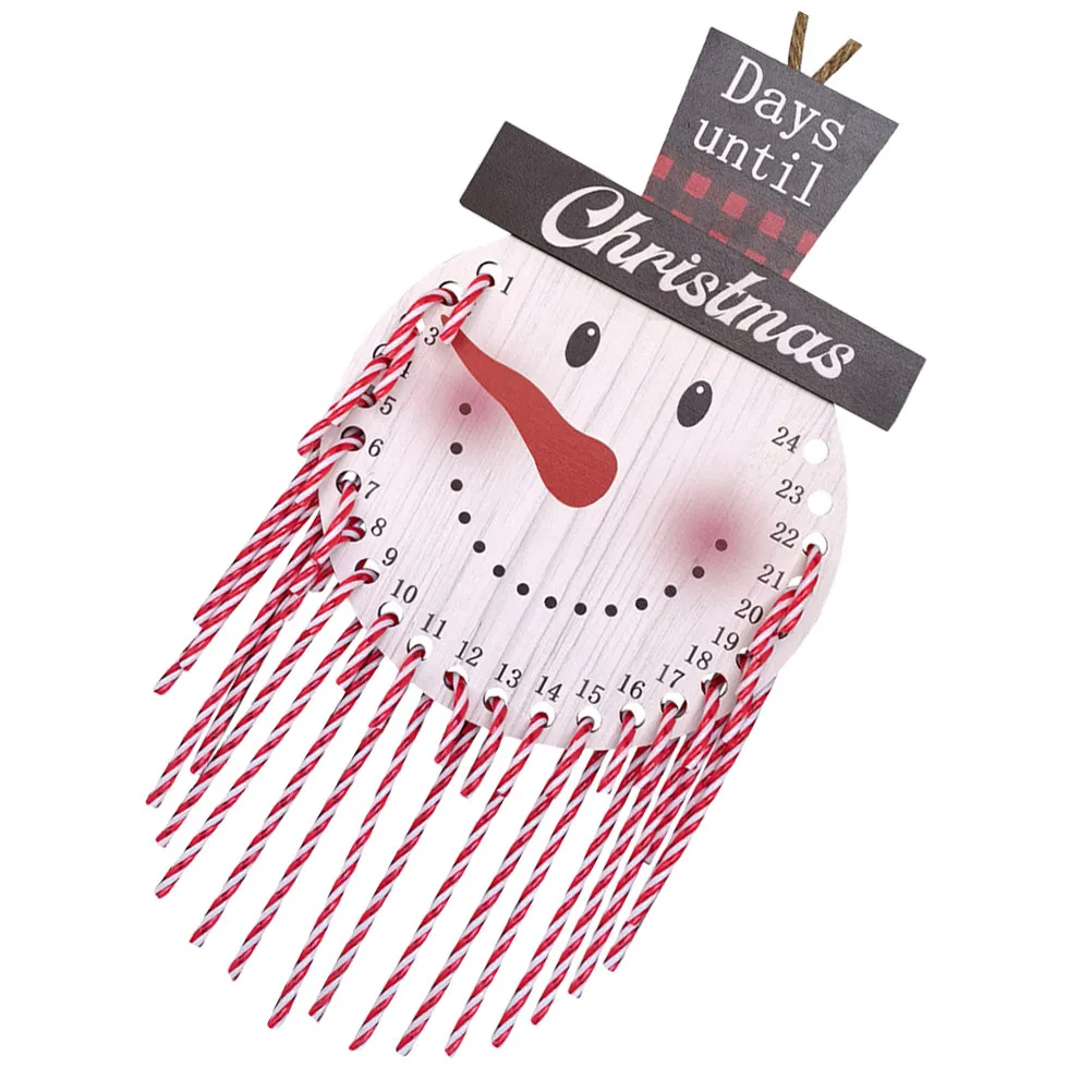 

Wooden Christmas Advent Calendar Pendant Hanging Door Decor Festive Wall Calendar Ornament for Front Door Home Cafe Bar Xmas
