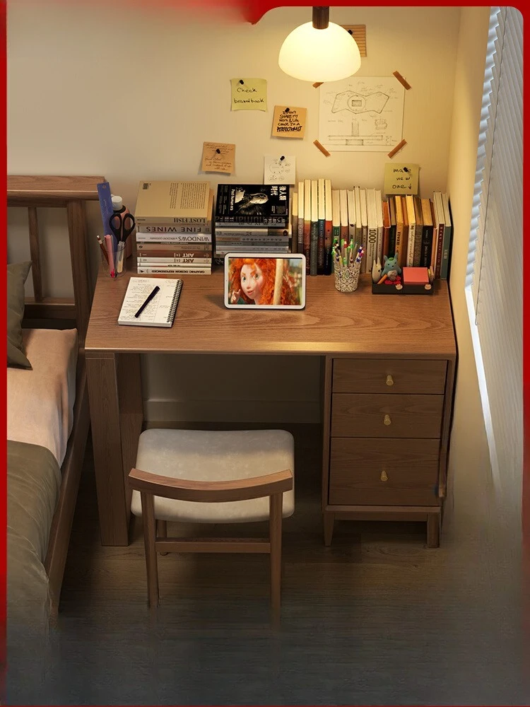 

Solid wood desk Student household computer desk Study table Bedroom table Simple writing table Small apartment desk
