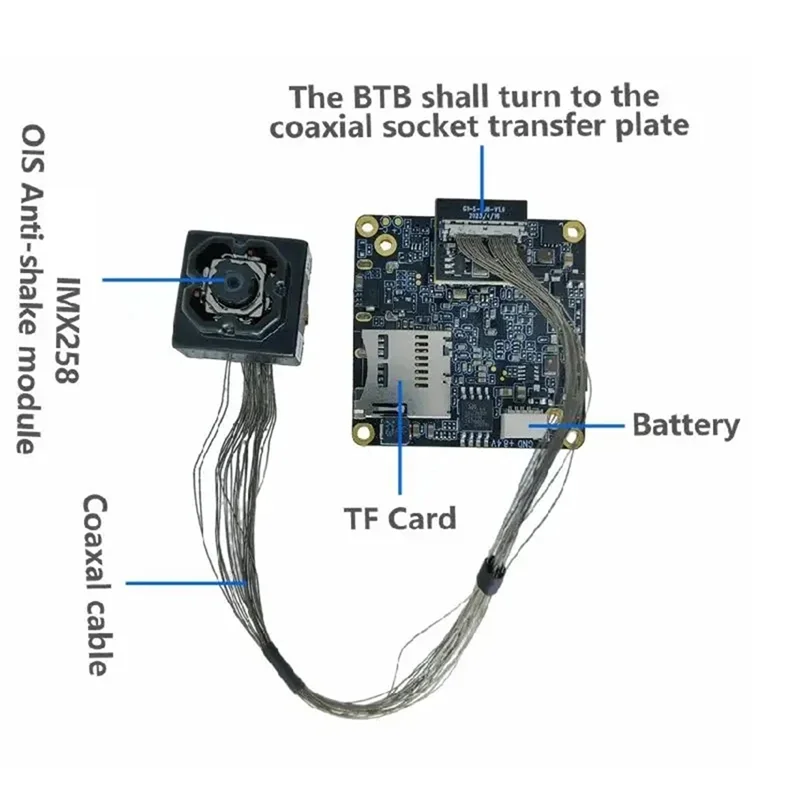C9-IMX258 4K 30FPS 13MP Mini Camera Module Drive Free UVC USB Camera Module Optical Stabilization OIS Camera Module