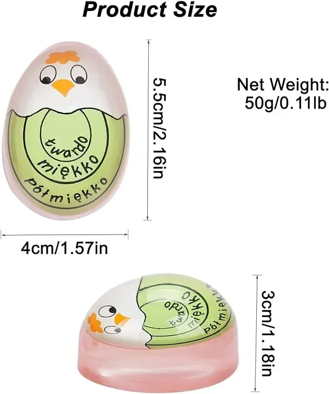 1pcs Egg Perfect Color Changing Timer Yummy Soft Hard Boiled Eggs Cooking Kitchen Eco-Friendly Resin Egg Timer Red timer tools