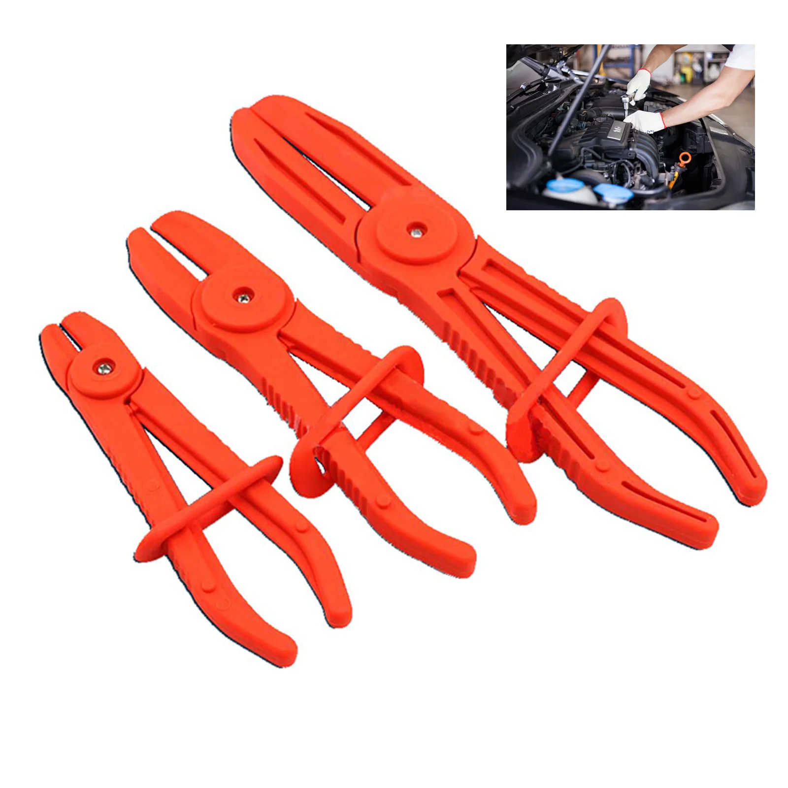 Hose Tube Clamp Pliers Tool Brake Fuel Water Line Clamp Pliers for Car Repair Hose Clamp Removal Plastic Oil Pipe Cutting Pliers