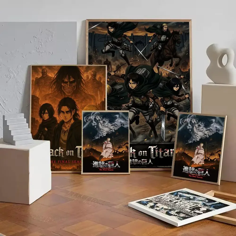 Unlocked Entertainment A-Attack on TitanS Poster Wall Art Painting For Home Room Decoration Bedroom Wall Decor Waterproof