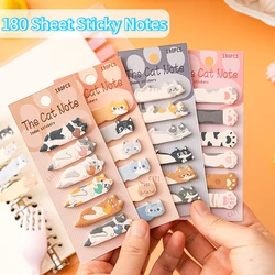 180Pcs Cartoon Cat Sticky Notes Page Markers Sticky Index Tabs Flags Writable Page Stickers Kawaii Book Markers Reading Notes