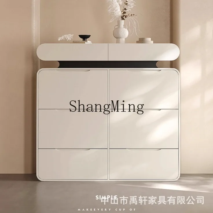 CL minimalist cream style entrance outer tipping bucket ultra-thin shoe cabinet home door new minimalist small apartment type