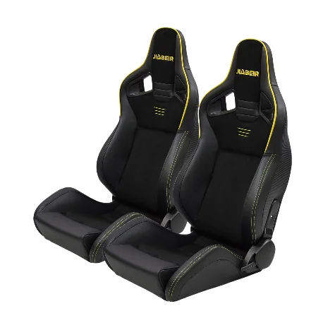 JiaBeir 1039RM Series Comfortable Universal Reclining Black PVC Carbon Look Leather Adjustable Racing Seats