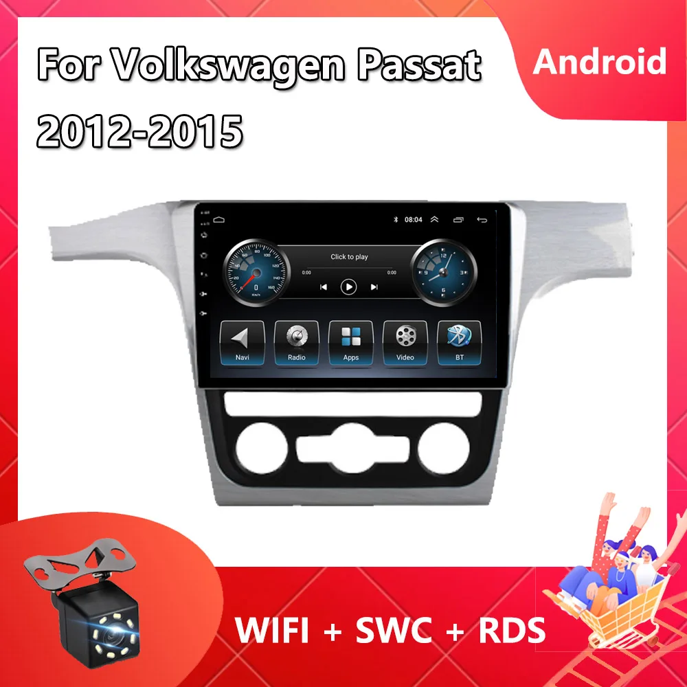 

Автомагнитола 2 Din для Volkswagen Passat 2012-2015, Android-навигация, GPS, мультимедийный видеоплеер, 8 ядер, искусственная кожа, 8 ГБ + 256 ГБ, Wi-Fi, BT