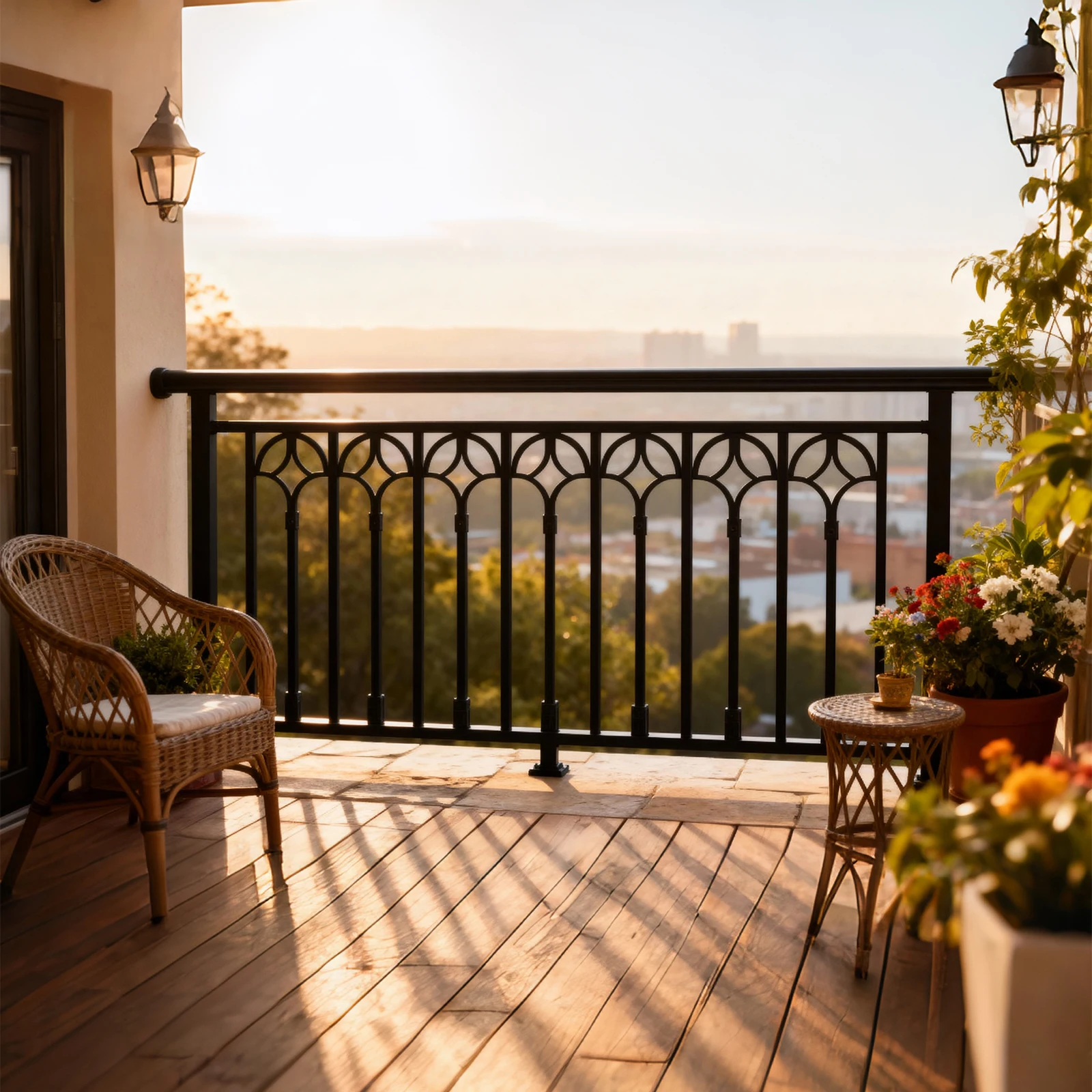 Aluminum Alloy Outdoor Stairs & Balcony Railings Villa Terrace Handrails Contemporary Design