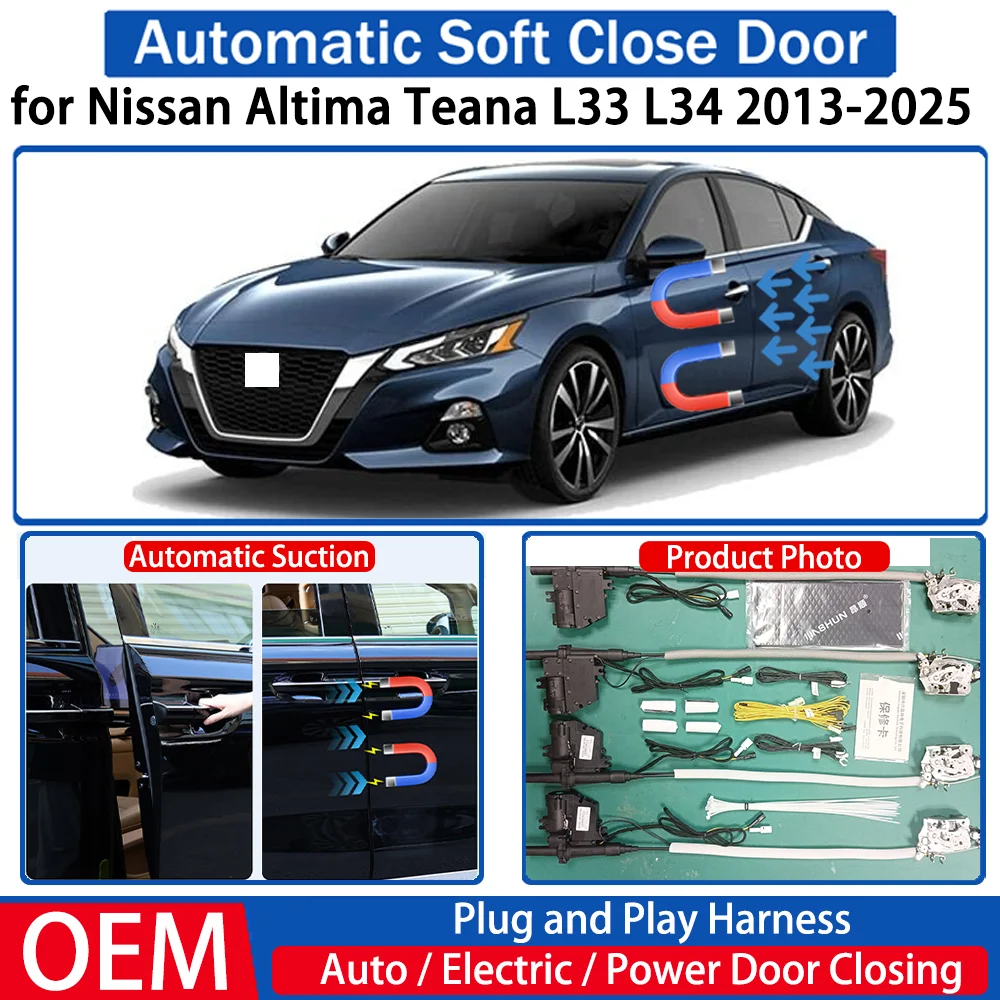 ZJCGO for Nissan Altima Teana L33 L34 2013-2025 Car OEM Automatic Soft Close Door Electric Suction Kit Auto Power Closing System