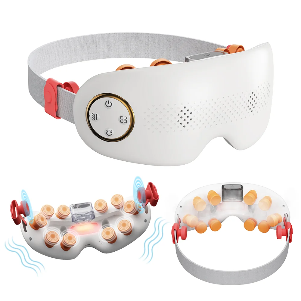 Smart Portable Steam Eye Massager with Heat Function Acupressure for Travel and Office Workers Relieves Tired Eyes
