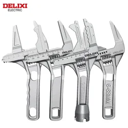 DELIXI ELECTRIC Bathroom Wrench Universal Wrench Big Opening and Toothed Anti-skid Dual-purpo for Maintaining Bathroom Facilitie