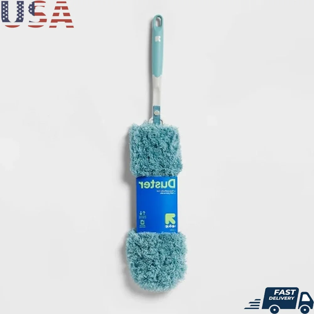 Handheld Microfiber Dust Wand Soft Grip Reusable Duster Multi-Surface Cleaning Tool with Hanging Loop Sustainable Design