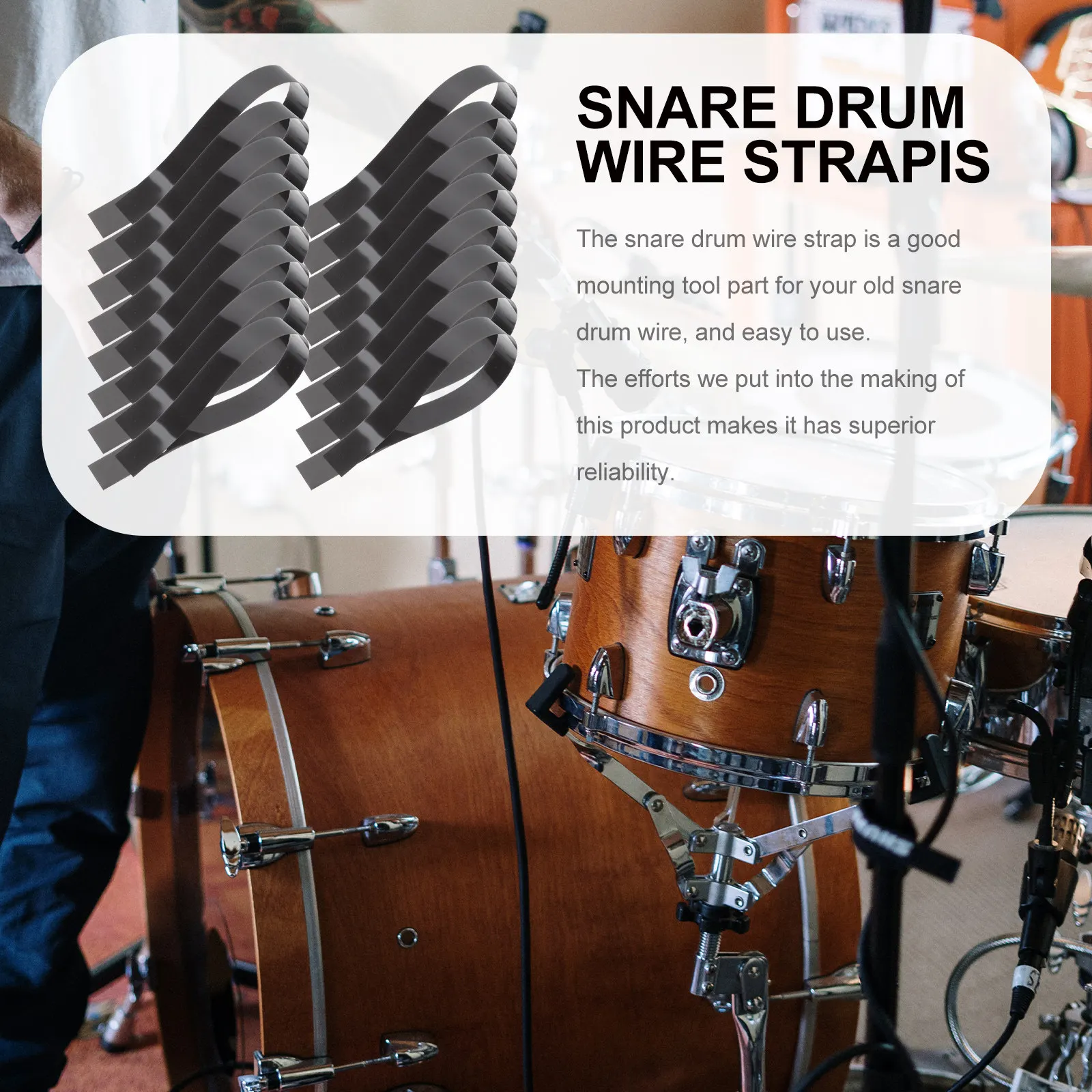 Snare Drum Wire Straps Drum Wire Mounting Strap Snare Drum Wire Fixing Straps Snare Drum Accessories