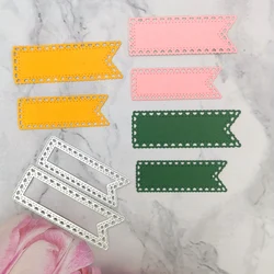 Alinacutle Metal Cutting Dies Cut 2pc Banners Tag Heart Edge Fish Tail Flag Scrapbooking Paper Craft Album Card Punch Art Cutter