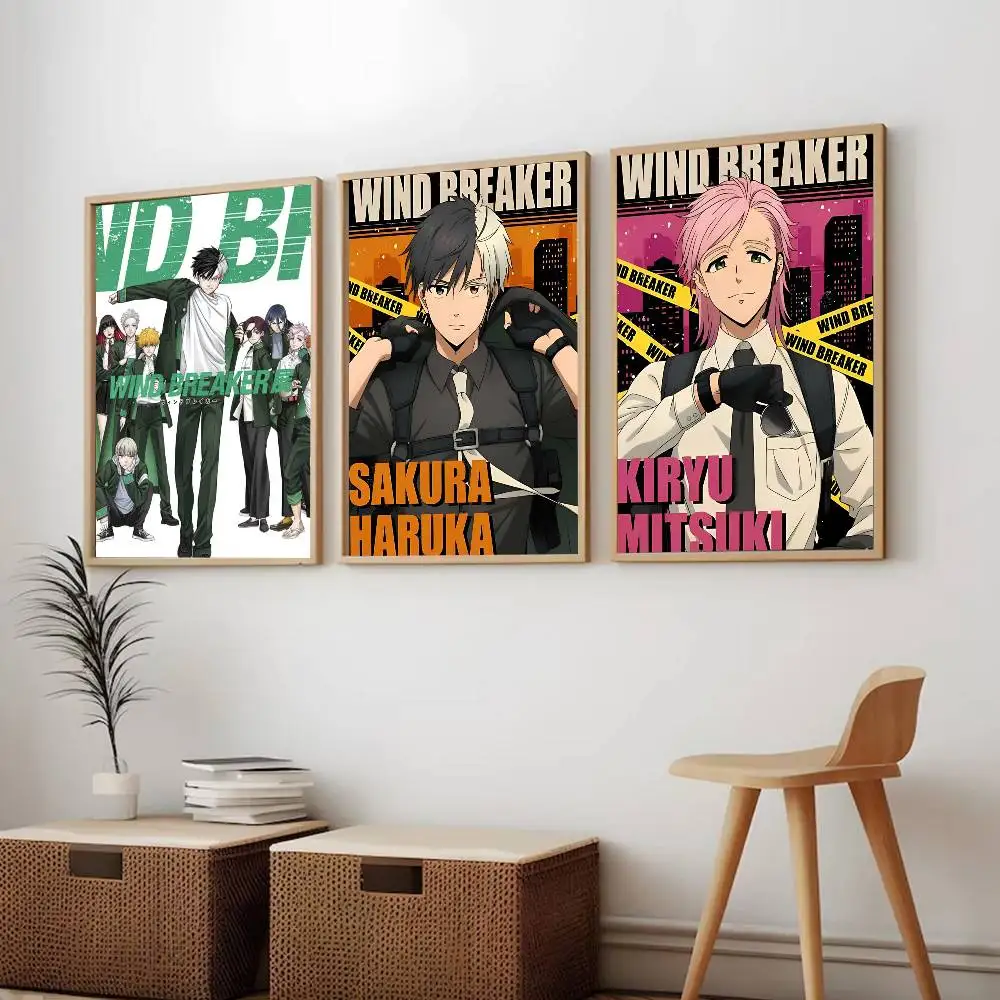 Webtoon Comic Wind Breaker-B Anime Poster Art painting poster with prints Home bedroom living room decoration gift