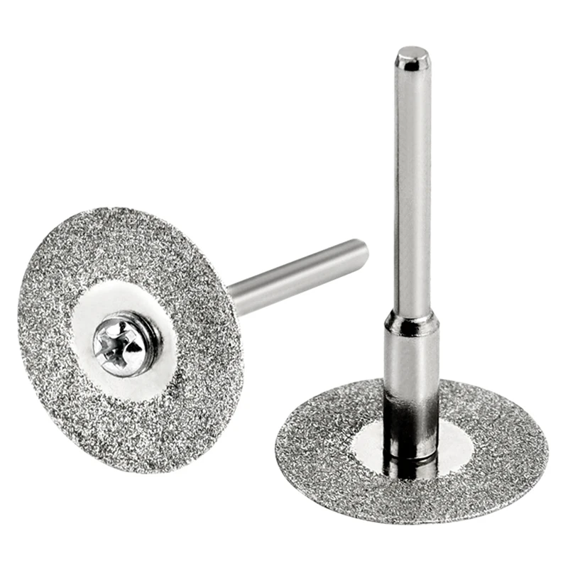 Disque à tronçonner diamant Dremel avec mandrin, outils à distance, ensemble d\'accessoires, 2 pièces, 3mm, 22mm, 10 pièces