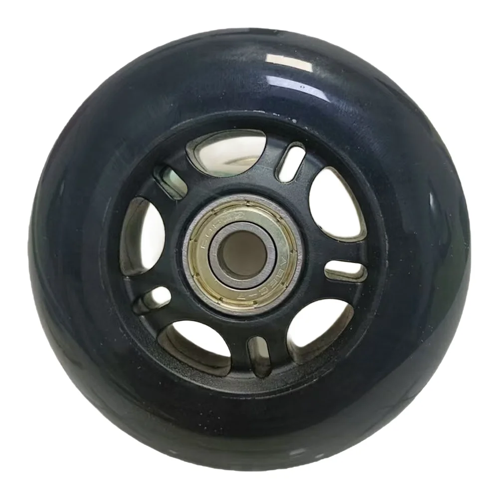 Black PU Rubber Single Row Inline Skate Wheels 72mm 76mm 80mm 84mm For Roller Skates Scooters Luggage Replacement Parts