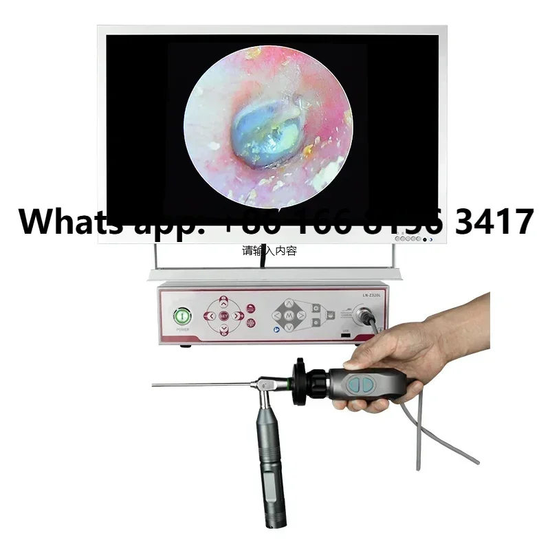 The 1080P uses an ear-specific endoscope ca-me-ra a 21.5-inch pet FHDmedical ca-me-ra and a portable cold lightsourcecombination