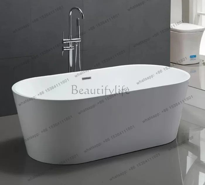 Household oval princess, freestanding bathtub, basin thin edge, acrylic 1.5 1.6 1.7 meters