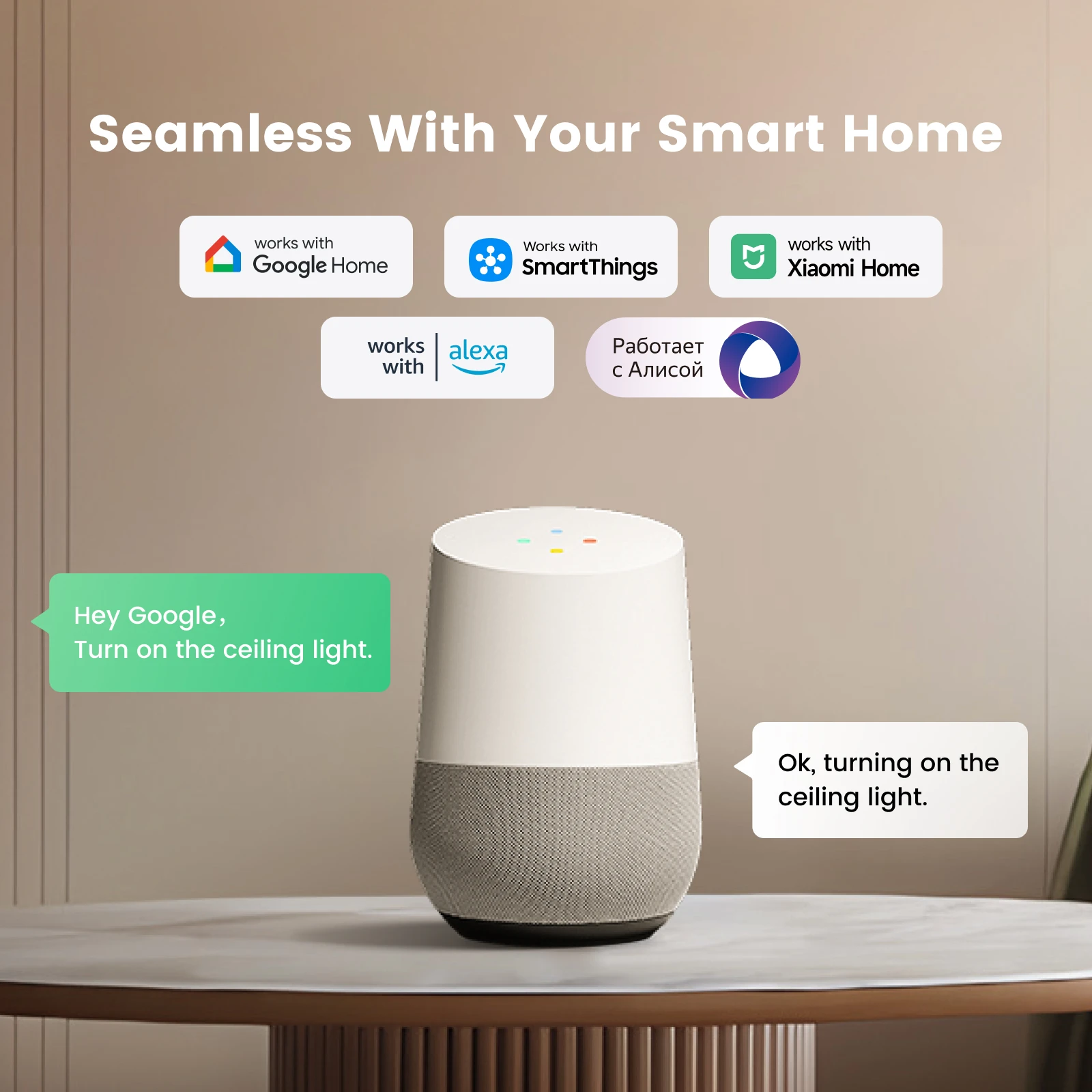 Immagine 6: Lampada da Soffitto Intelligente Yeelight RGB Mars con Illuminazione a Colori, Controllo Vocale WiFi, Ra90, Compatibile con Mi Home, Google e SmartThings