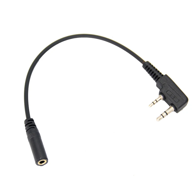 

XIERDE 2 Pin K1 To 3.5MM Female Audio Phone Earphone Transfer Cable for Kenwood Baofeng UV5R 888S F8 uv82 k5 K6 Two Way Radio